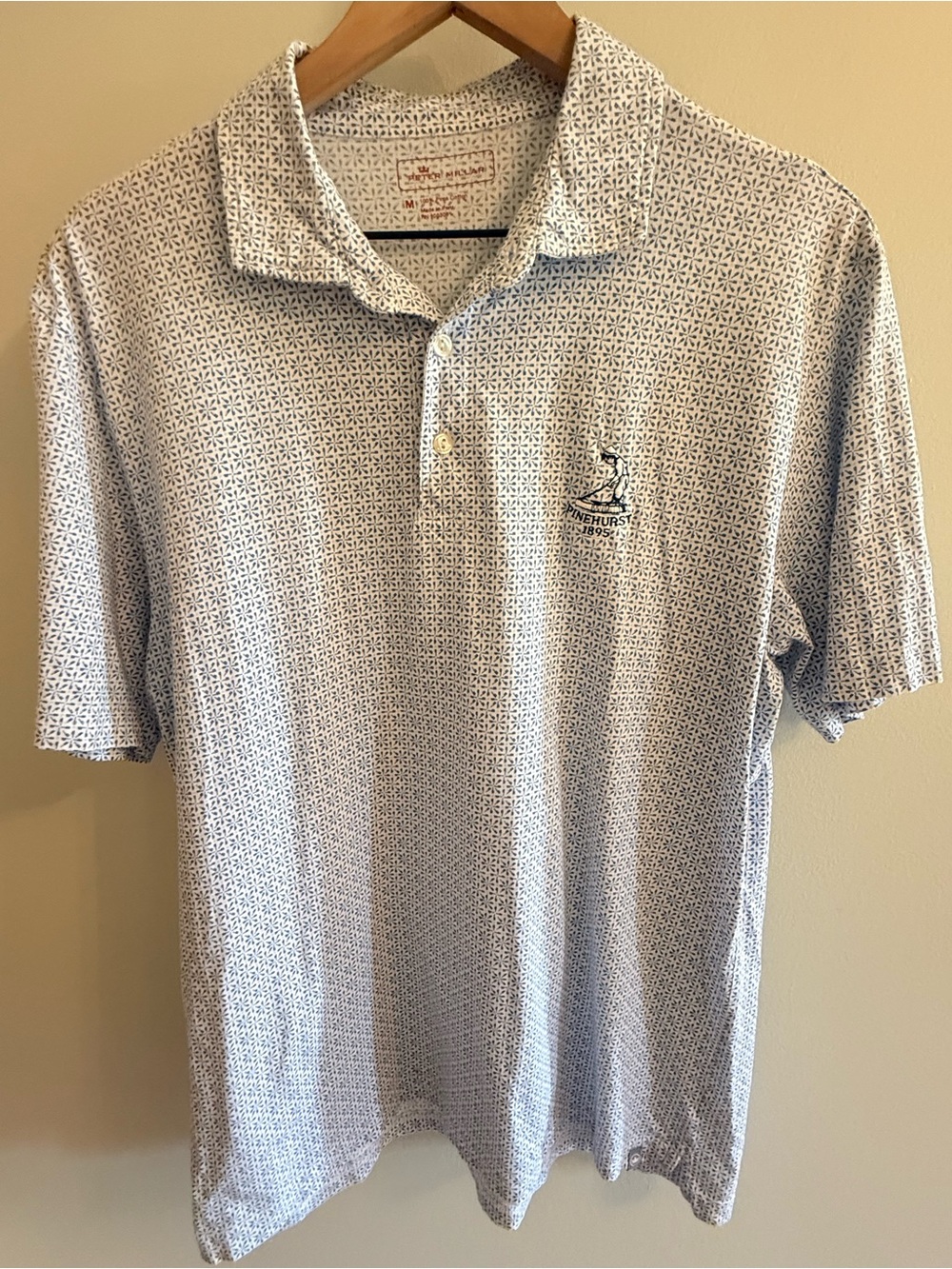 Peter Millar Pinehurst No. 2 Golf Polo Shirt 100% Pima Cotton Men’s Medium